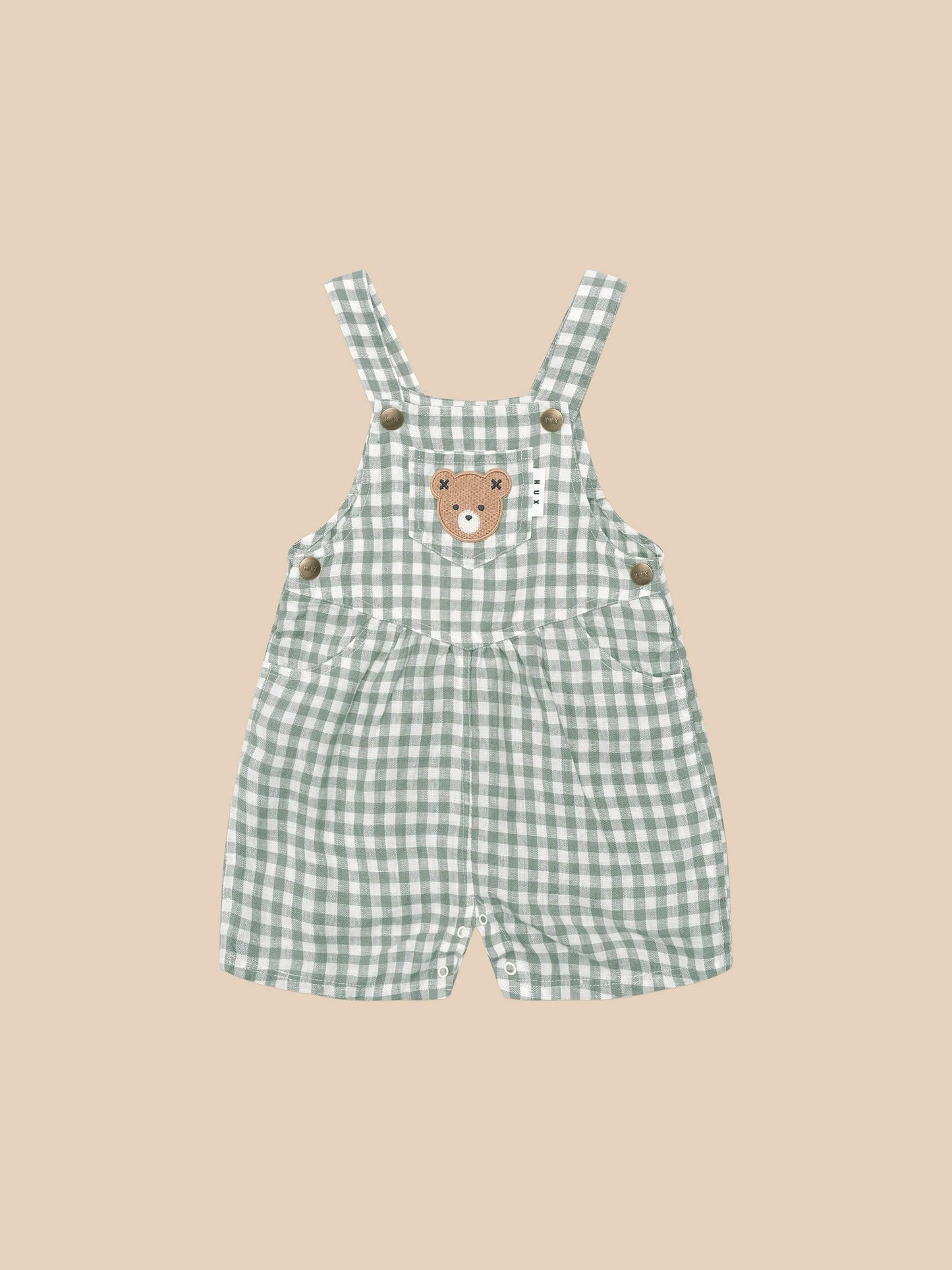 Huxbaby HUXBEAR CHECK SHORT OVERALL