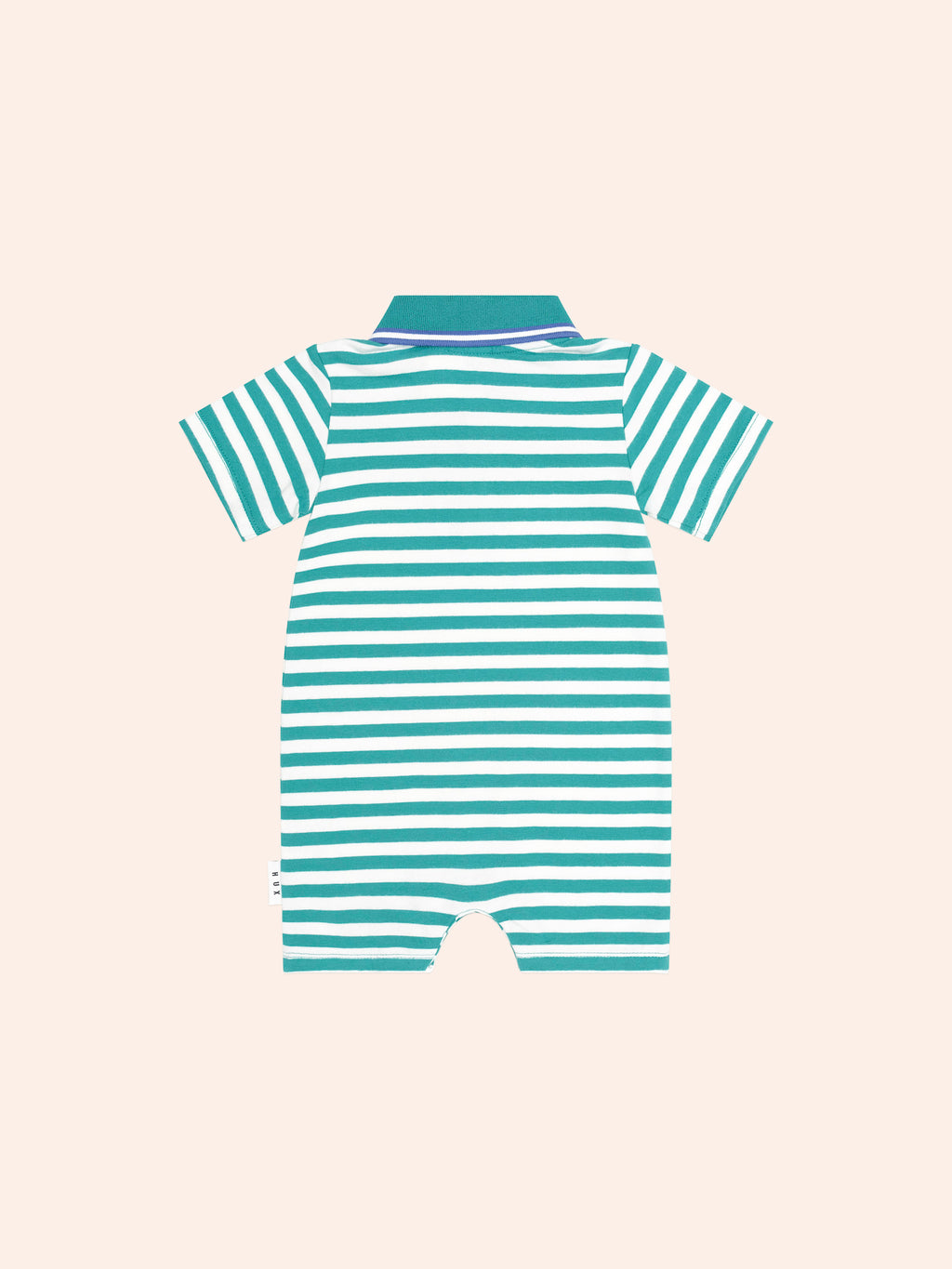 Huxbaby Green Stripe Vacay Hux Romper