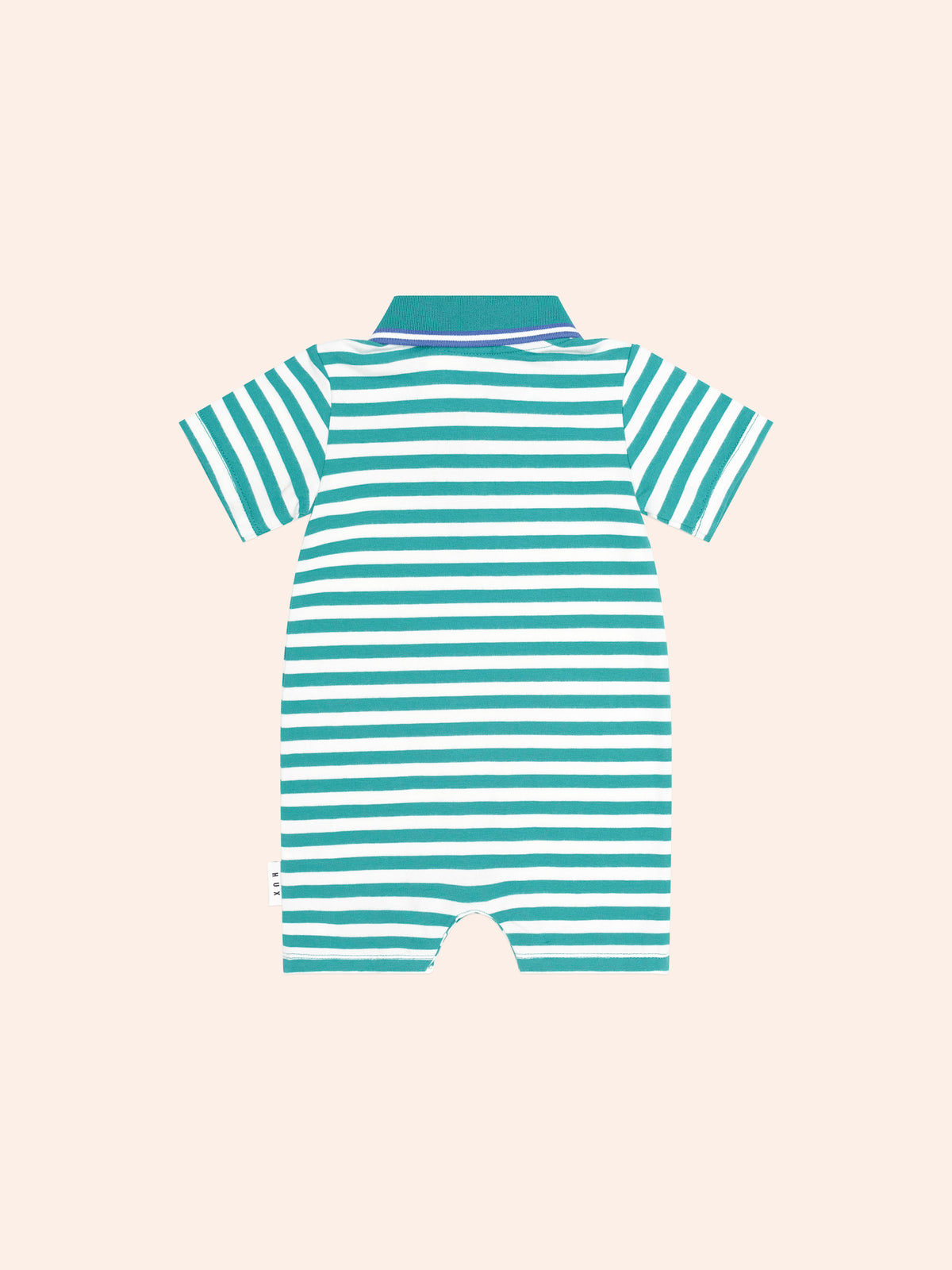 Huxbaby Green Stripe Vacay Hux Romper