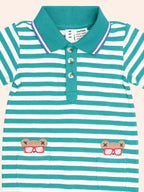 Huxbaby Green Stripe Vacay Hux Romper