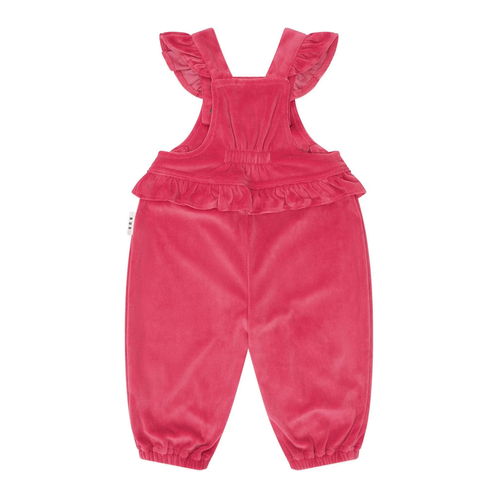 Huxbaby Very Cherry Velour Frill Overall
