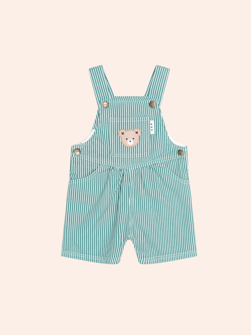 Huxbaby Mistletoe Stripe Shortall