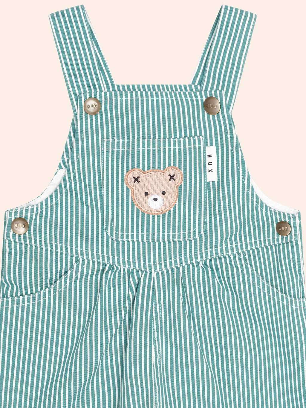 Huxbaby Mistletoe Stripe Shortall