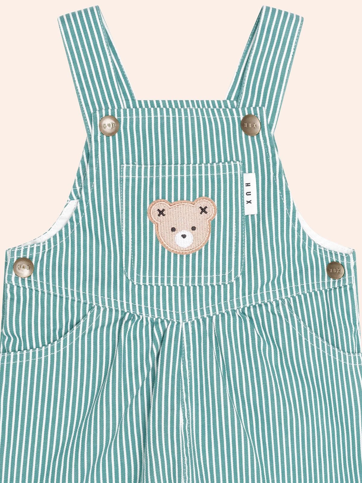 Huxbaby Mistletoe Stripe Shortall
