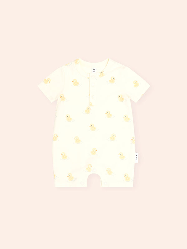 Huxbaby Rubber Ducky Henley Bodysuit