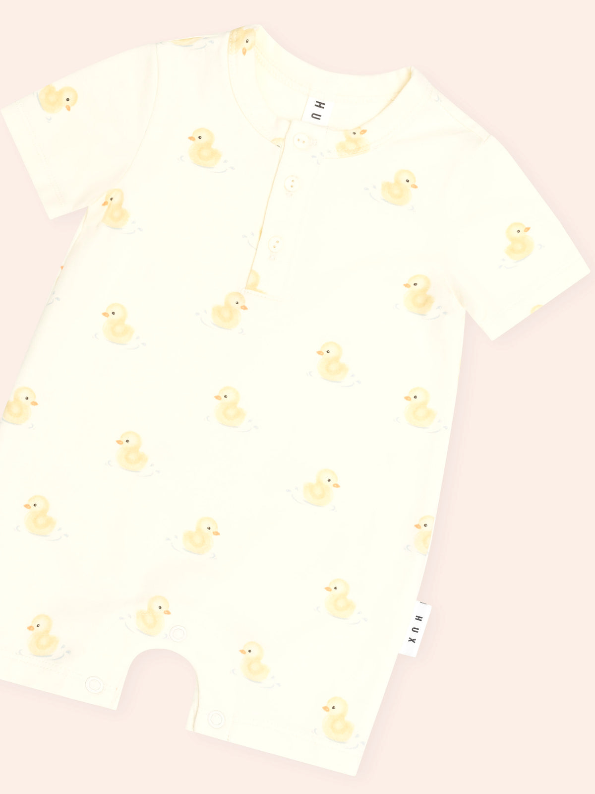 Huxbaby Rubber Ducky Henley Bodysuit