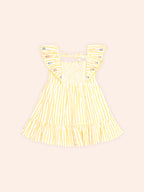 Huxbaby Flower Field Stripe Shirred Dress