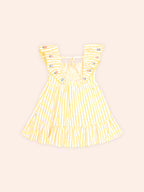Huxbaby Flower Field Stripe Shirred Dress