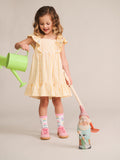 Huxbaby Flower Field Stripe Shirred Dress