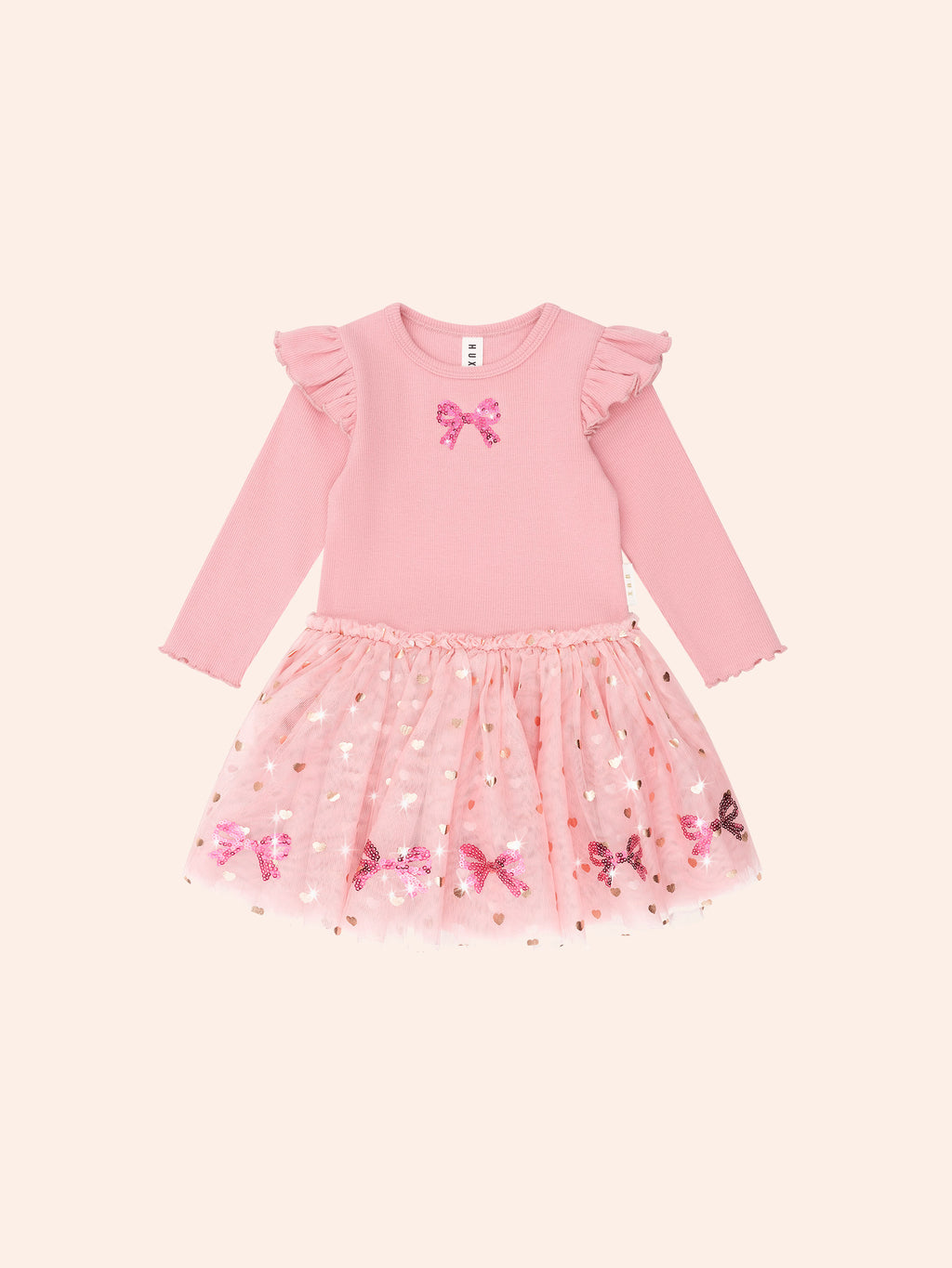 Huxbaby Sequin Bow Tulle Dress