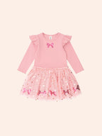 Huxbaby Sequin Bow Tulle Dress