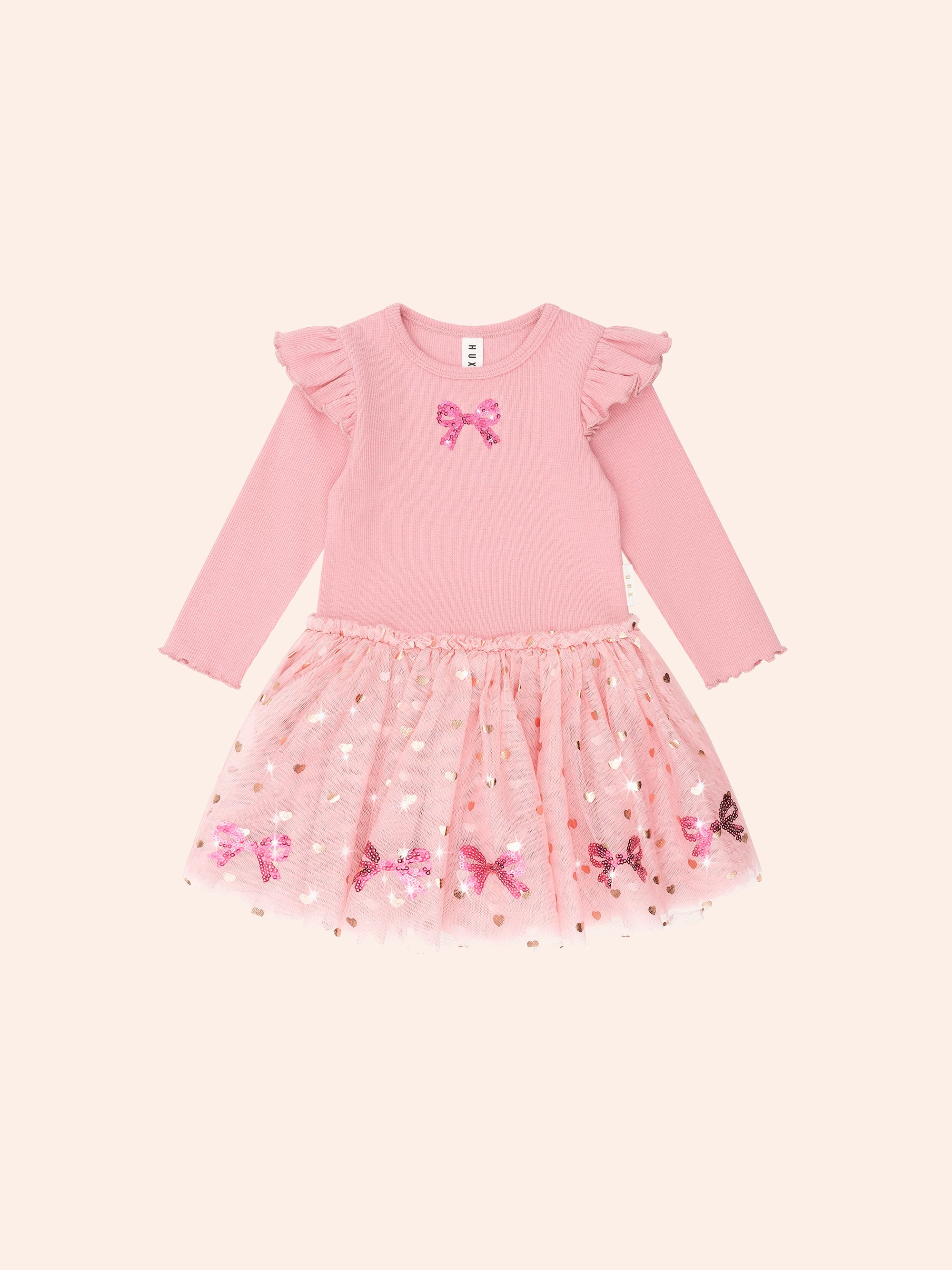 Huxbaby Sequin Bow Tulle Dress