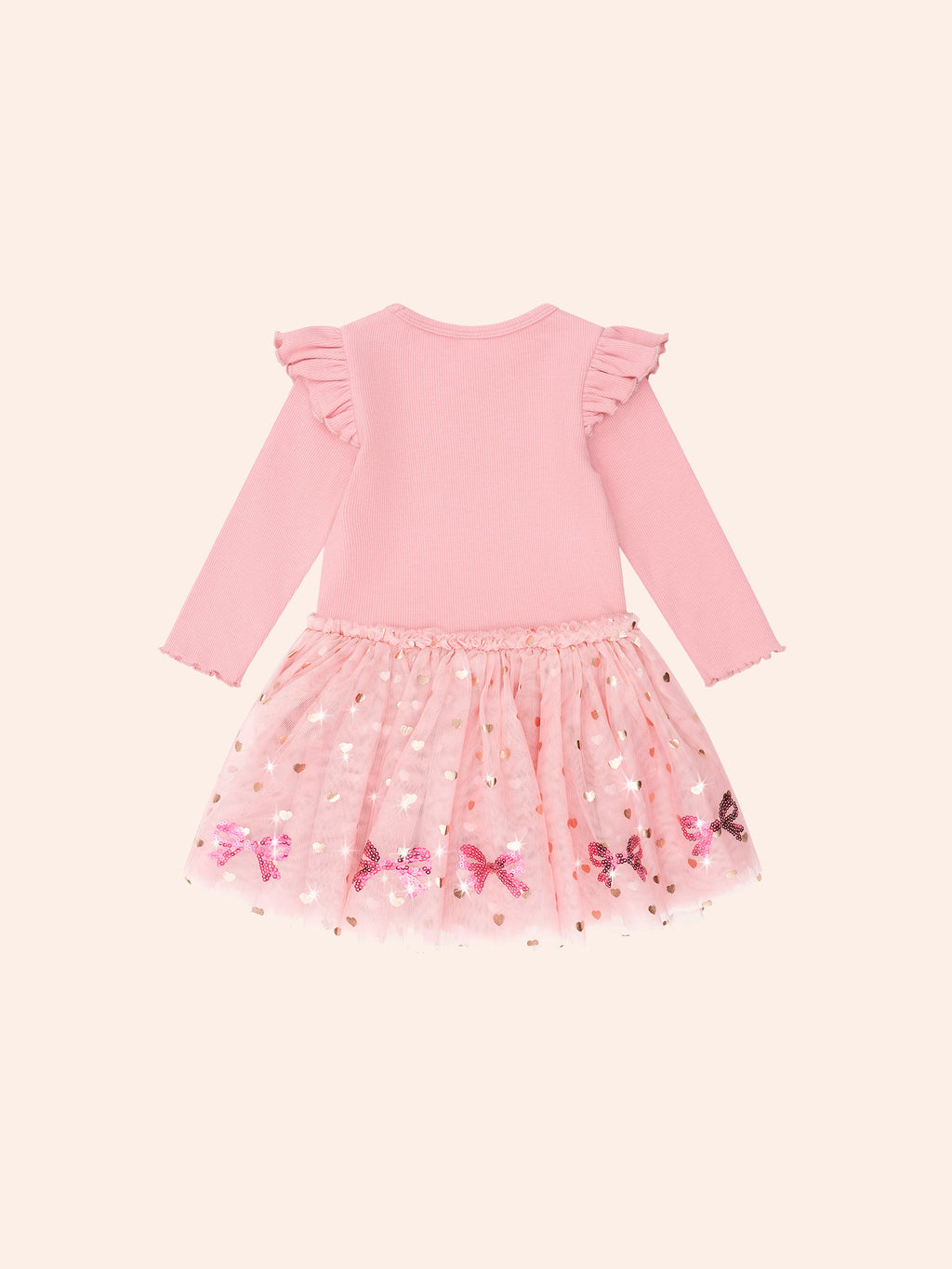 Huxbaby Sequin Bow Tulle Dress