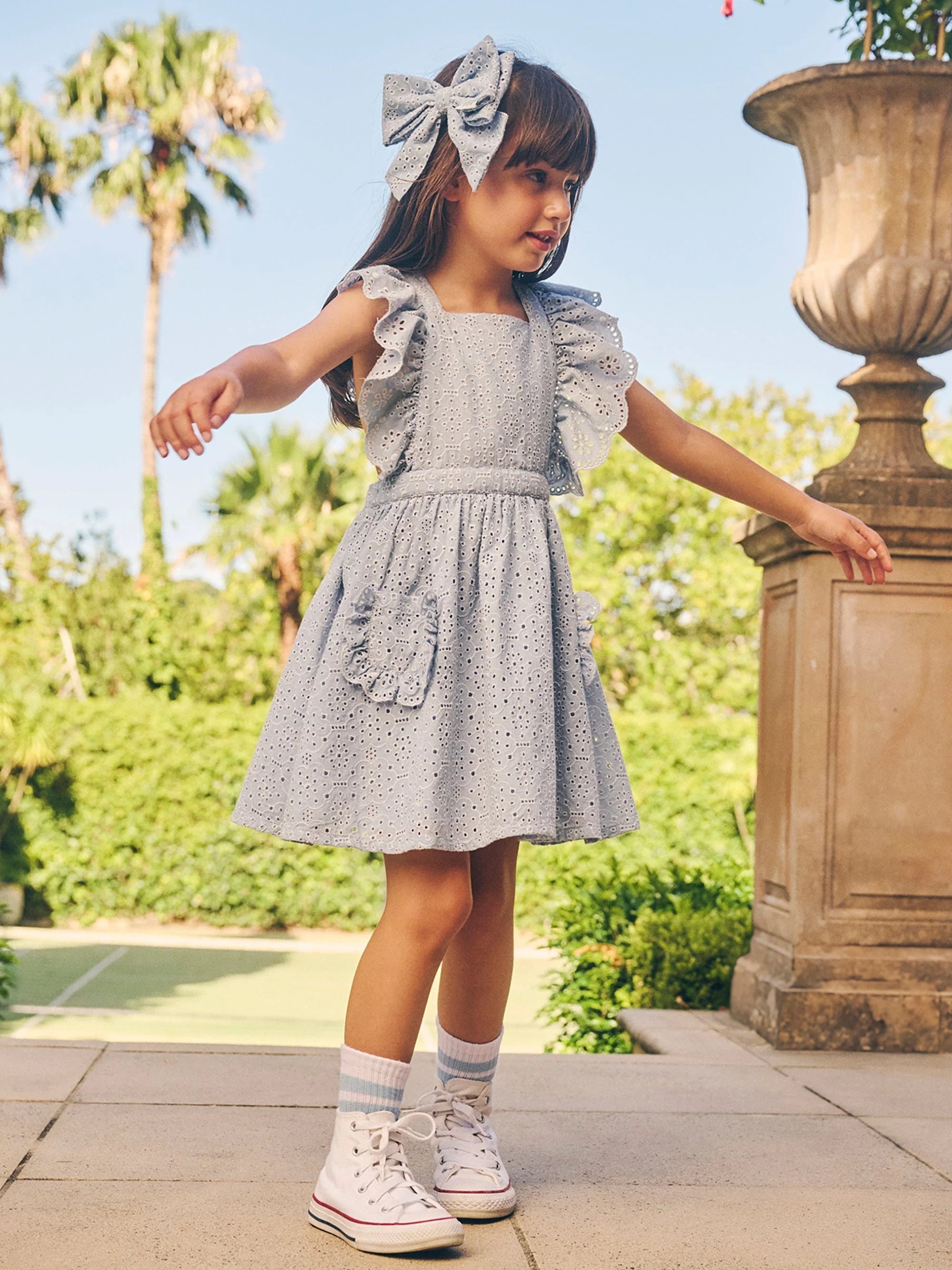 Huxbaby BRODERIE RUFFLE DRESS