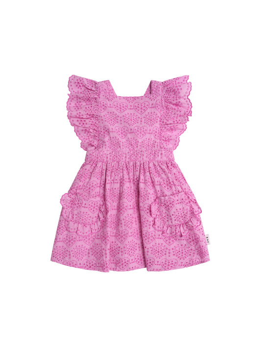 Huxbaby Frilly Broderie Pinafore Dress