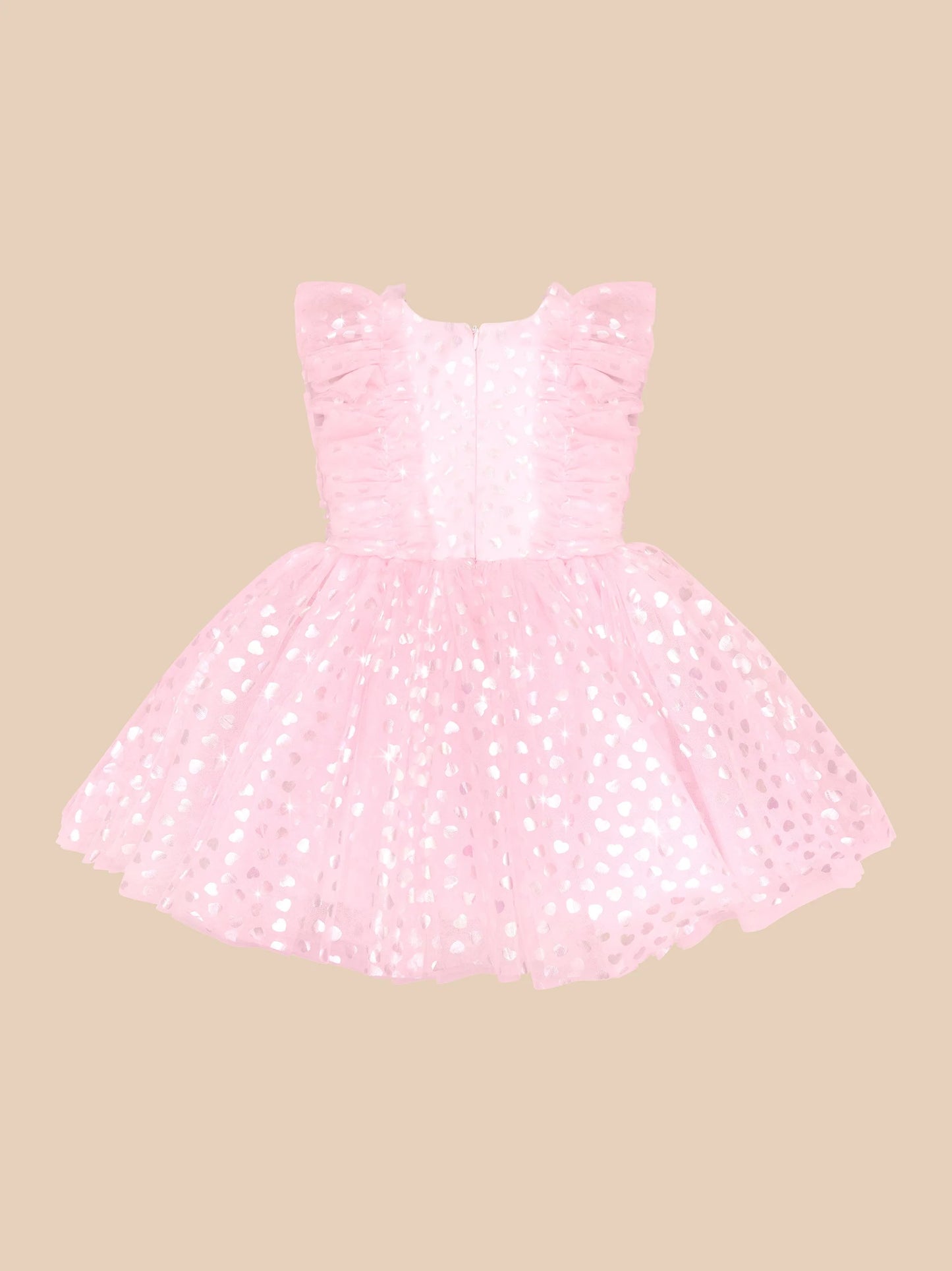 Huxbaby PRINCESS GLITTER HEARTS DRESS