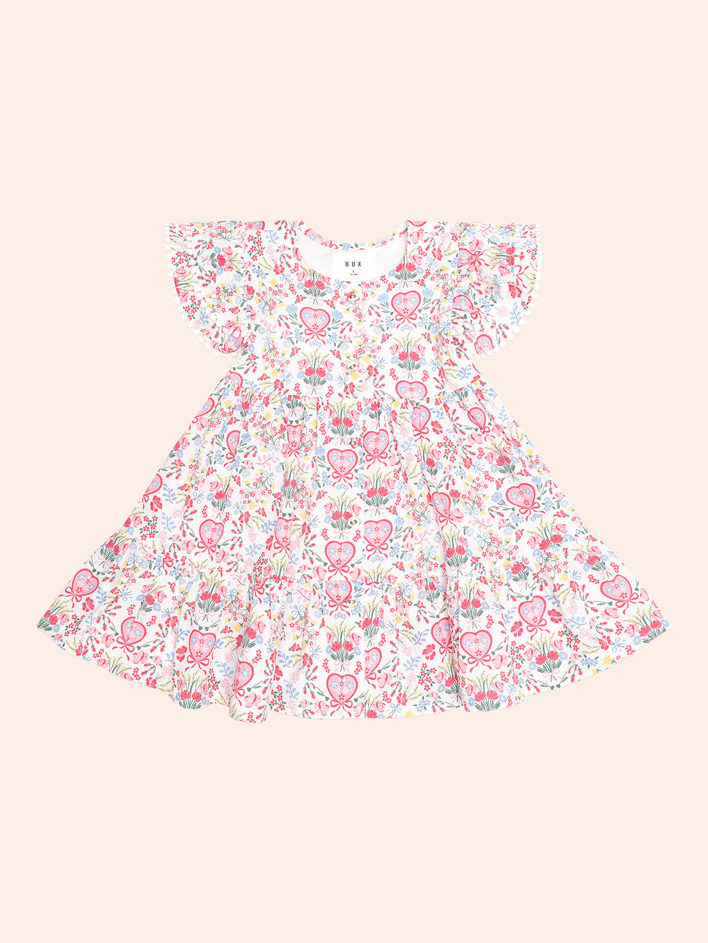 Huxbaby Scallop Floral Dress