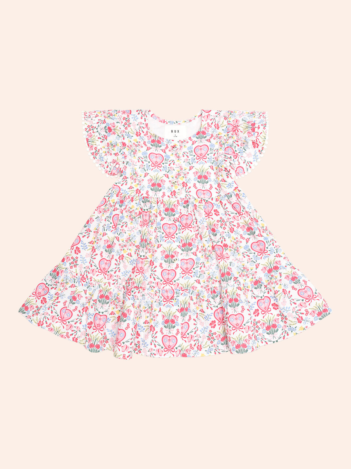 Huxbaby Scallop Floral Dress