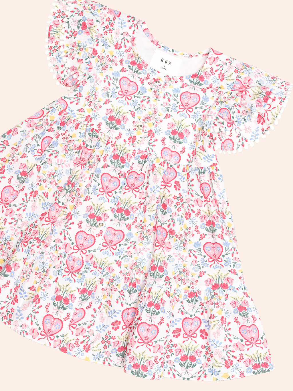 Huxbaby Scallop Floral Dress