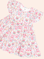 Huxbaby Scallop Floral Dress