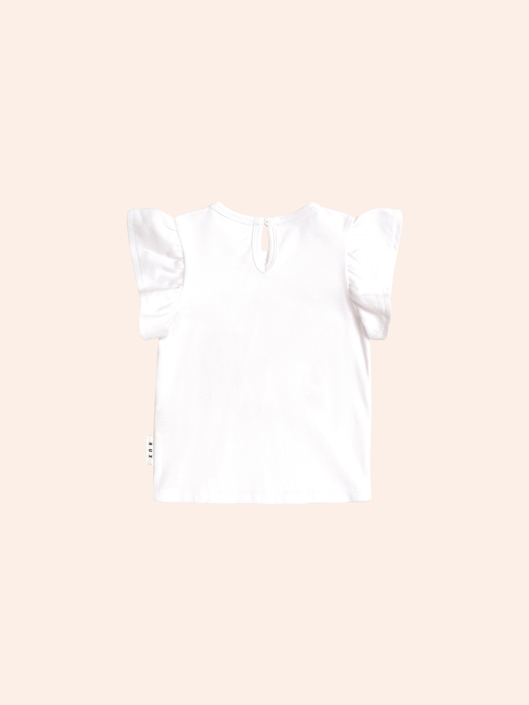 Huxbaby Strawberry Bow Frill Tee