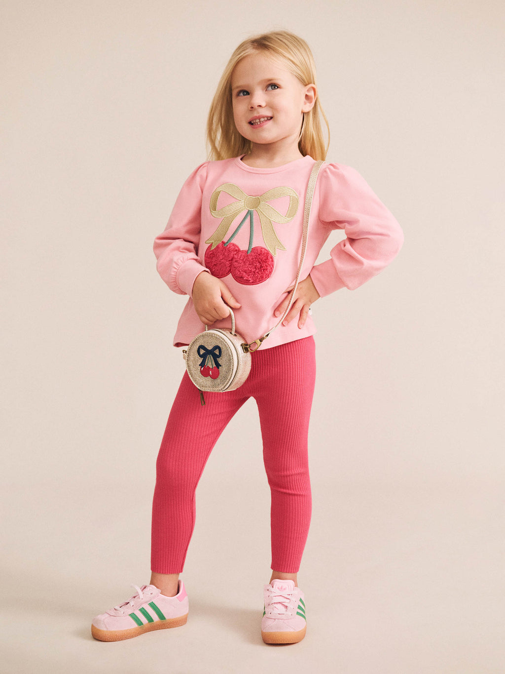Huxbaby Cherry Bow Puff Sleeve Top