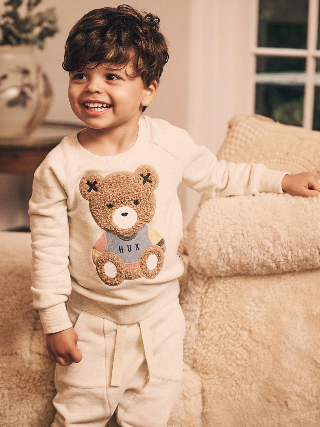 Huxbaby Teddy Hux Sweatshirt Oat Marle