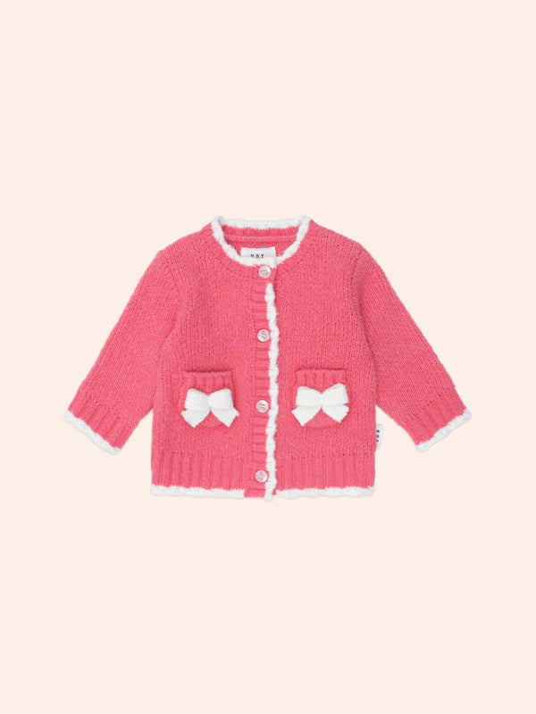 Huxbaby Crochet Bow Cardi
