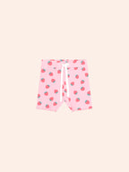 Huxbaby Strawberry Print Rib Bike Shorts