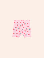 Huxbaby Strawberry Print Rib Bike Shorts