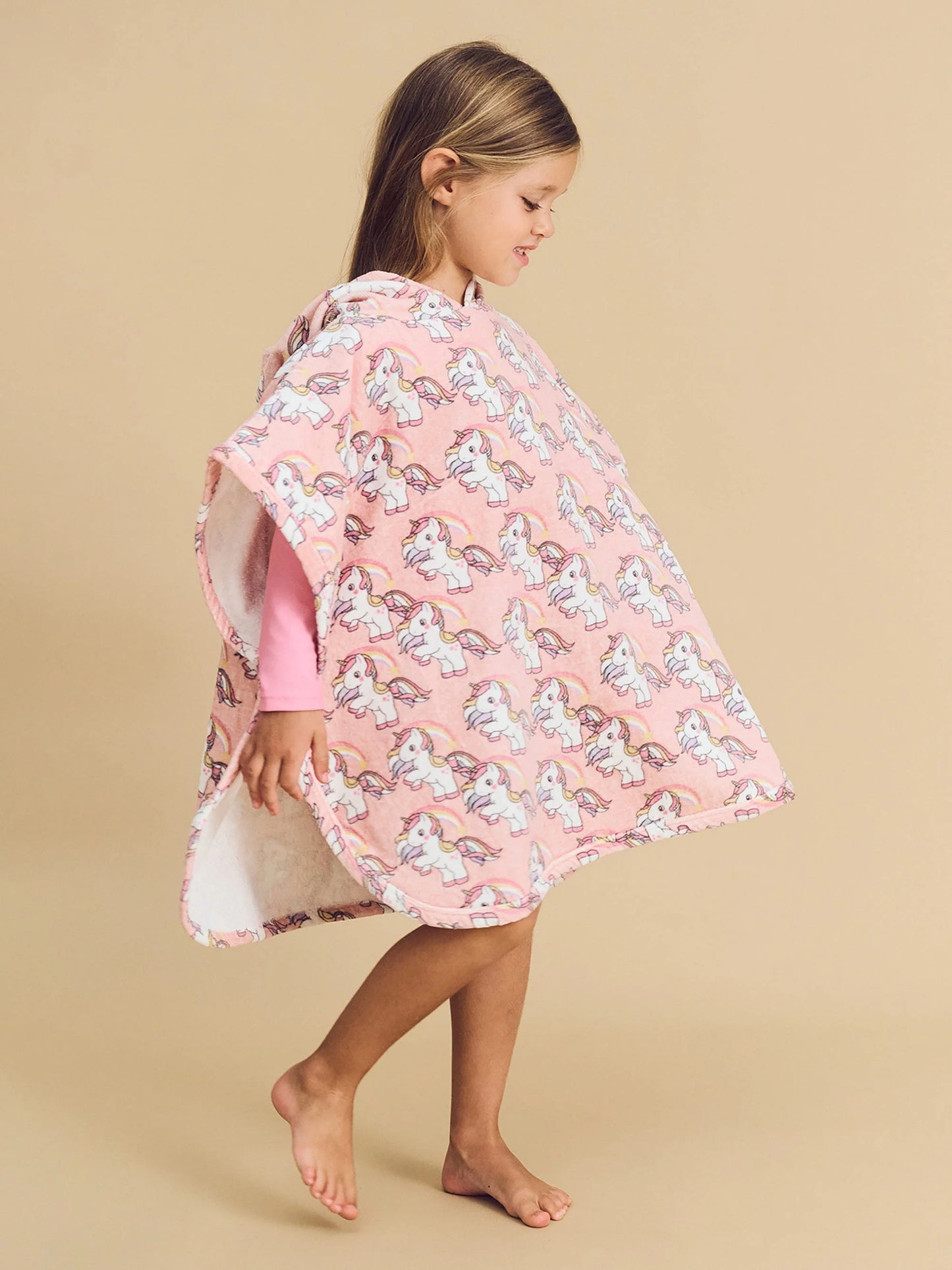 Huxbaby Rainbow Unicorn Swim Poncho