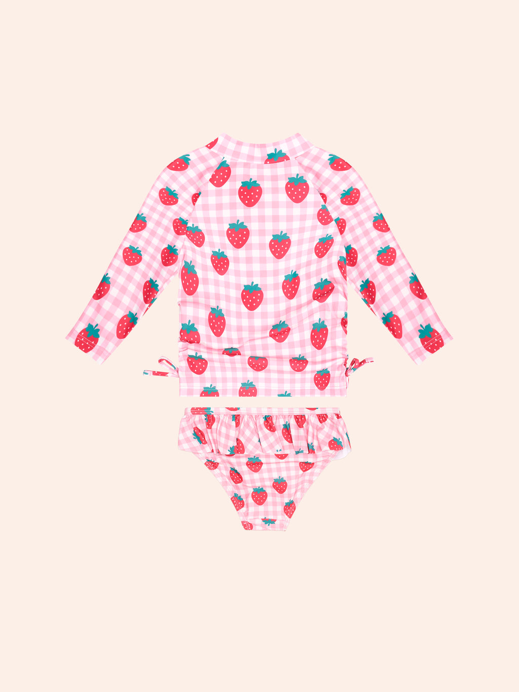 Huxbaby Strawberry Check 2 Piece Swim Set