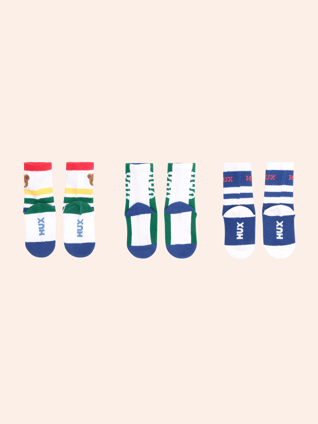 Huxbaby 3 Pack Boys Sports Socks