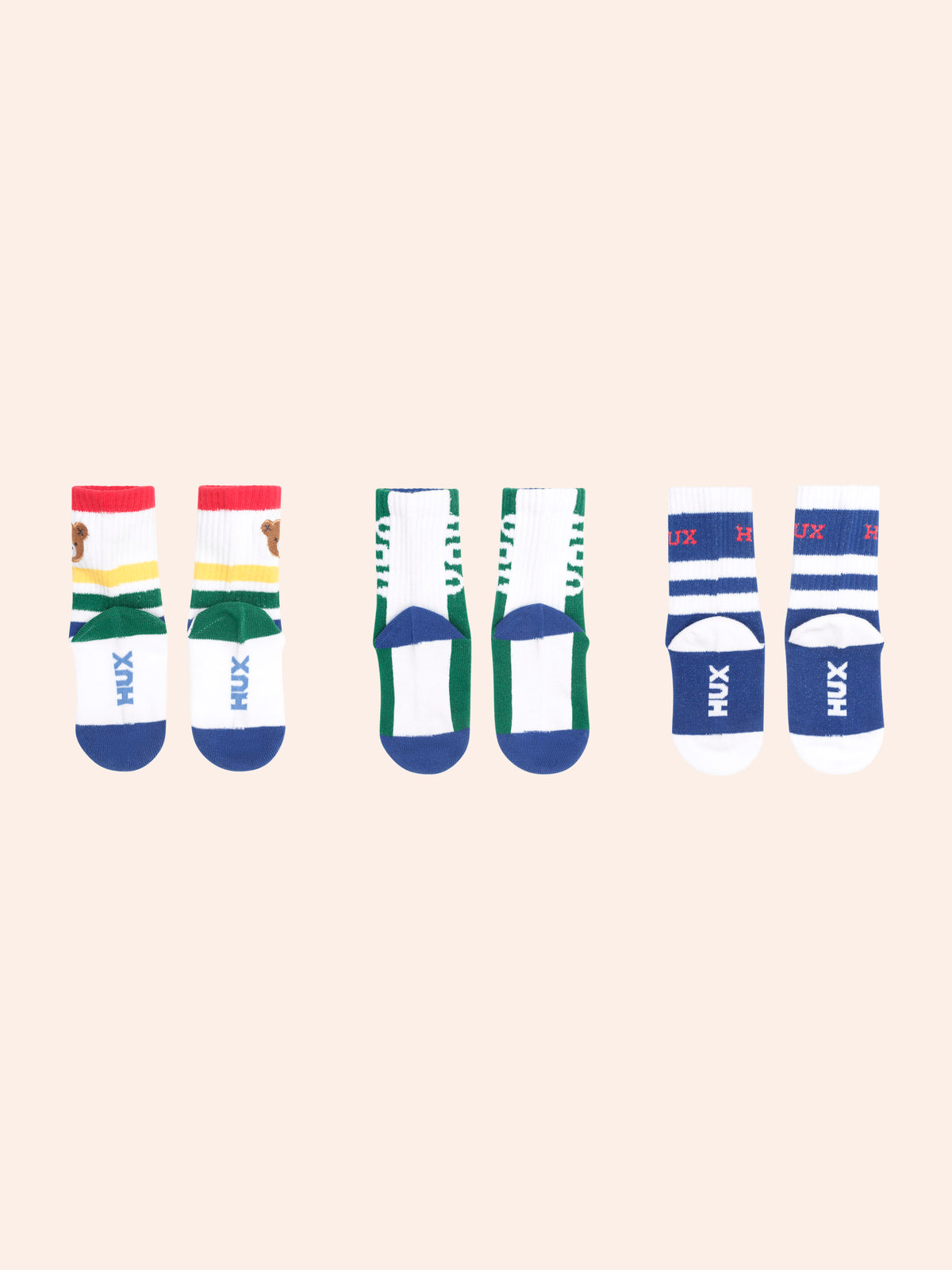 Huxbaby 3 Pack Boys Sports Socks