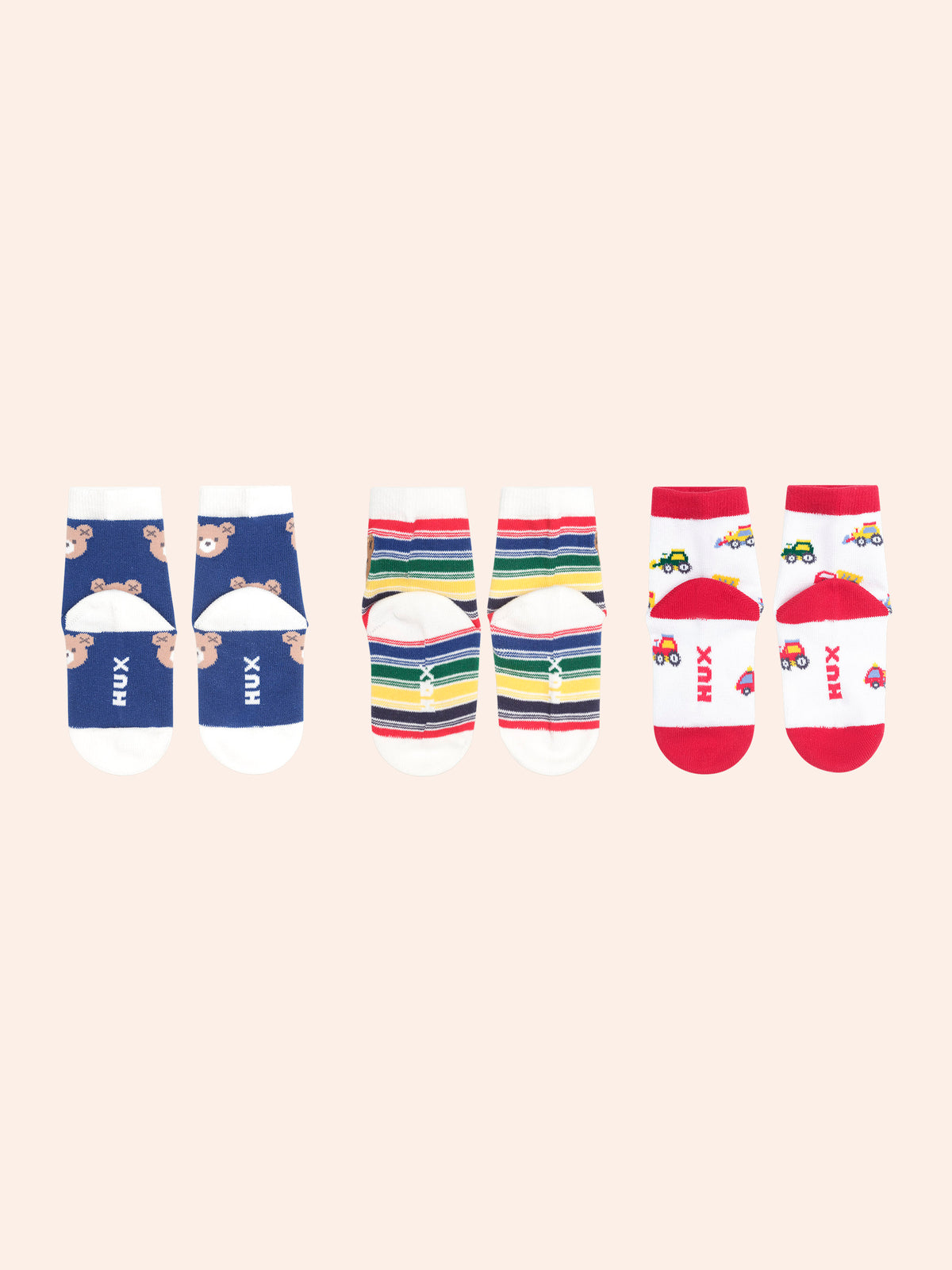 Huxbaby 3 Pack Boys Socks