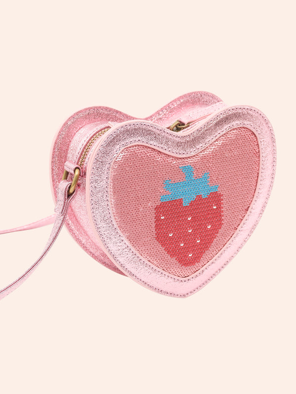 Huxbaby Strawberry Sequin Heart Bag