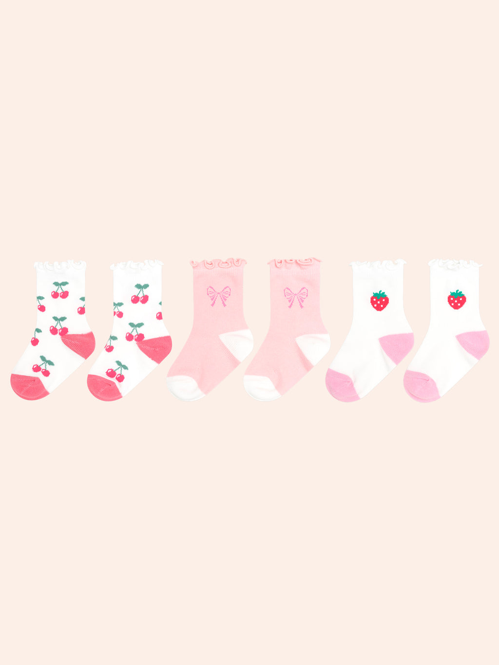 Huxbaby 3 Pack Girls Frill Socks