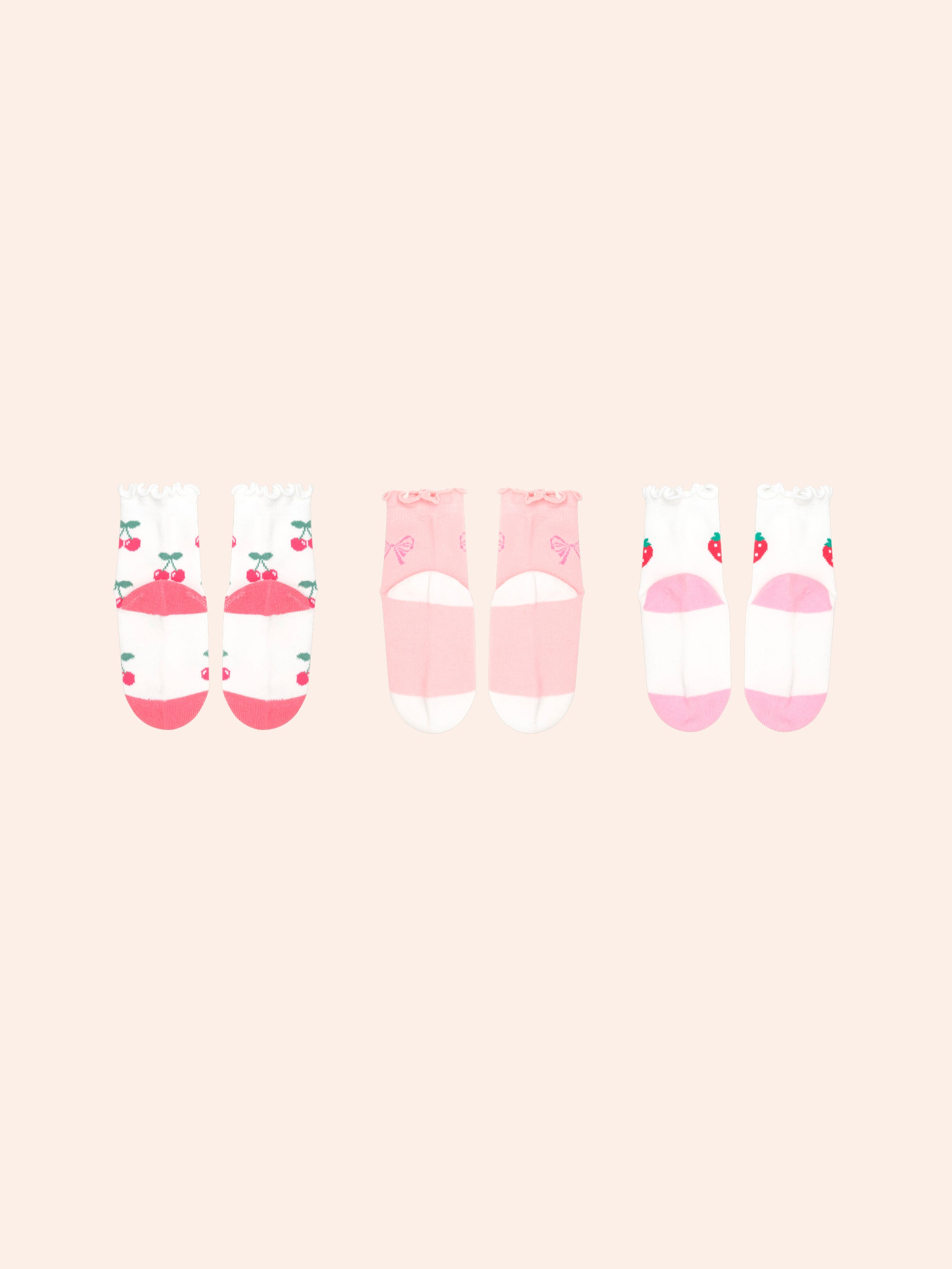 Huxbaby 3 Pack Girls Frill Socks
