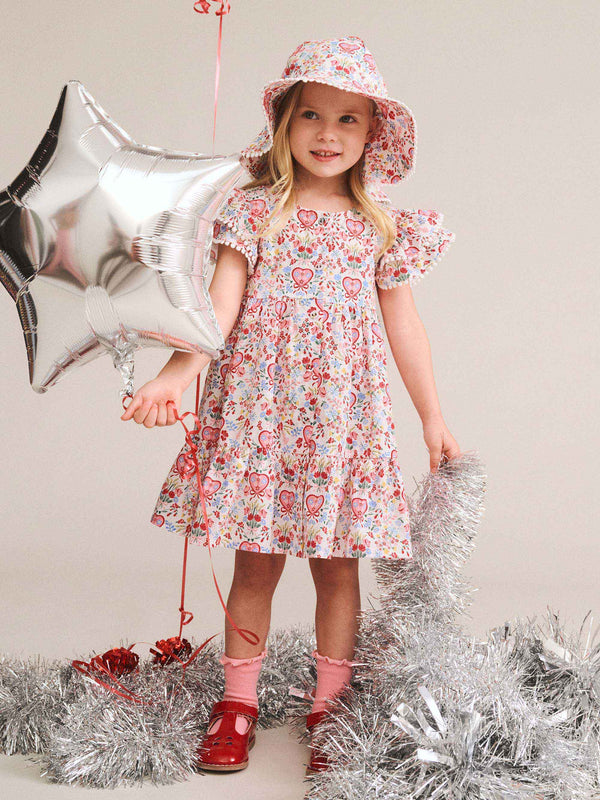 Huxbaby Scallop Floral Dress