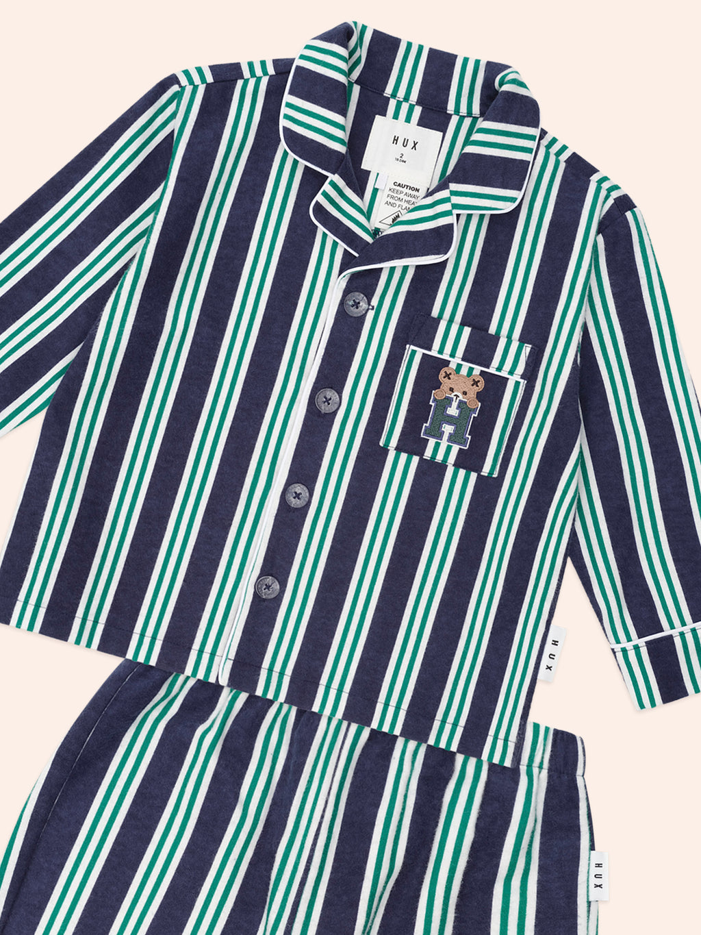 Huxbaby Classic Stripe Flannel PJ Set