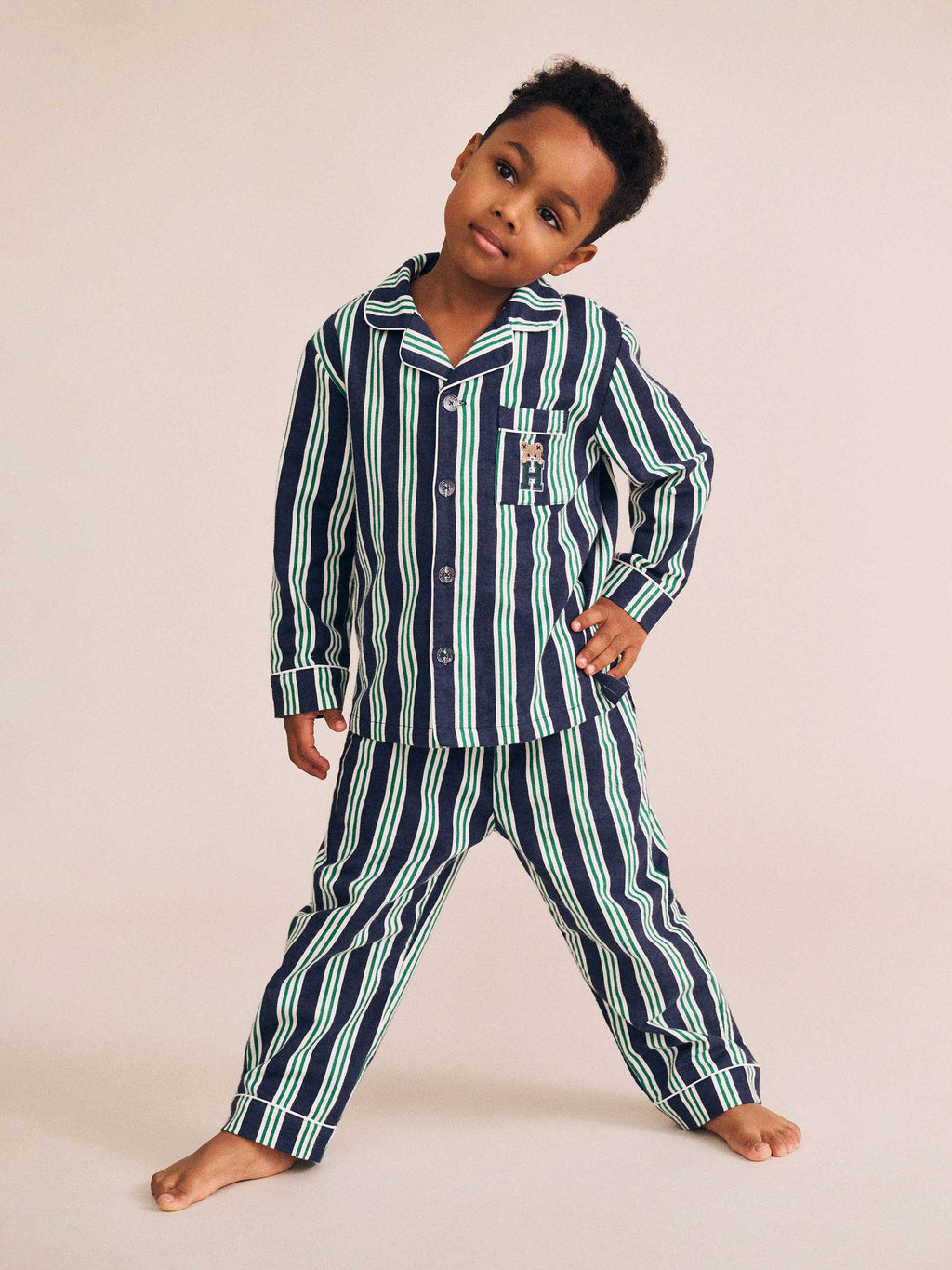 Huxbaby Classic Stripe Flannel PJ Set