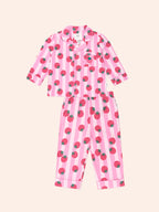 Huxbaby Strawberry Fields Forever Stripe Flannel PJ Set