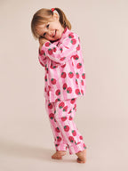 Huxbaby Strawberry Fields Forever Stripe Flannel PJ Set