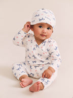 Huxbaby My First Hux Hearts and Bows Newborn Romper