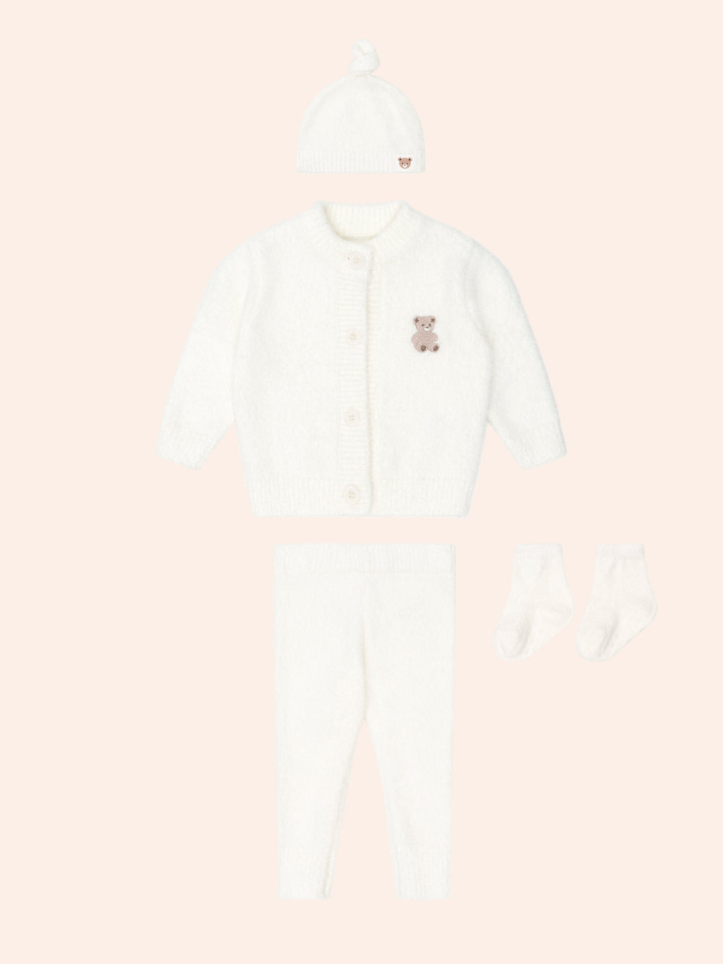 Huxbaby My First Hux Almond Milk 4pc Boucle Newborn Set