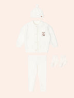 Huxbaby My First Hux Almond Milk 4pc Boucle Newborn Set