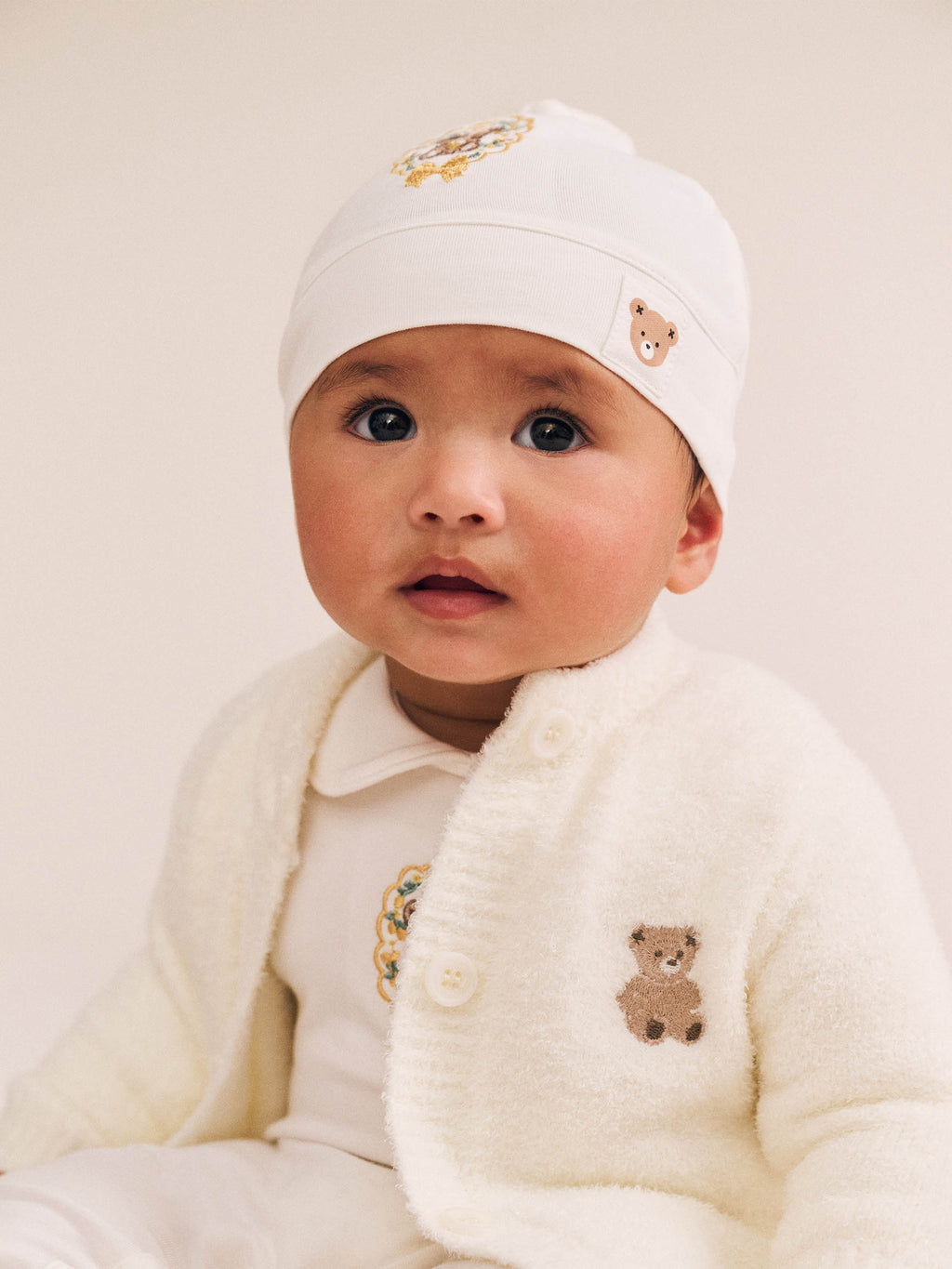 Huxbaby My First Hux Almond Milk 4pc Boucle Newborn Set
