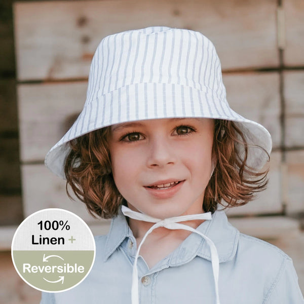 Bedhead 'Explorer' Classic Bucket Sun Hat - Finley / Blanc