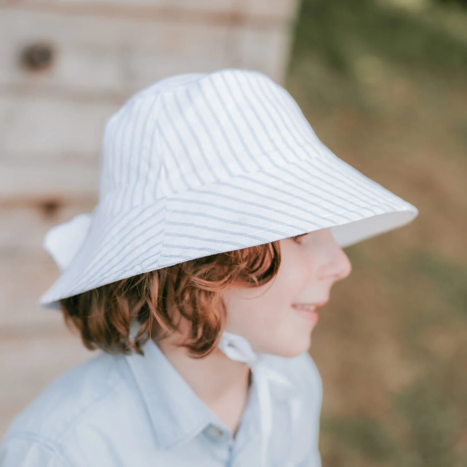 Bedhead 'Explorer' Classic Bucket Sun Hat - Finley / Blanc