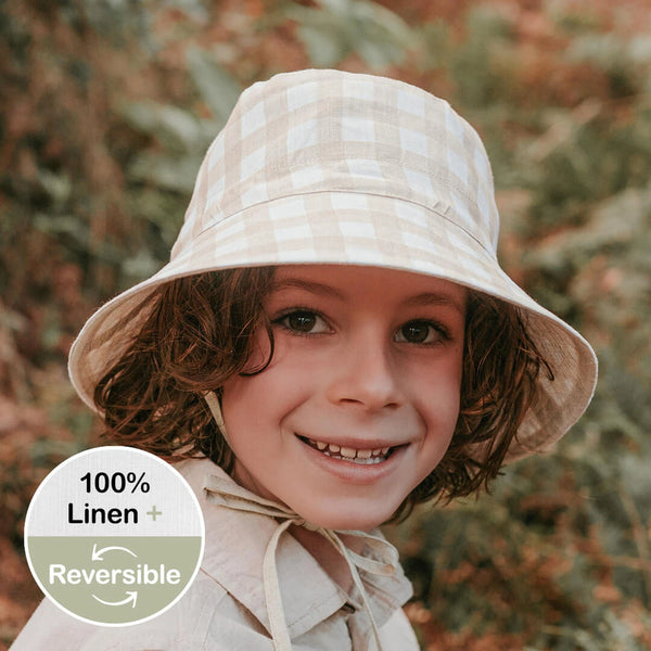 Bedhead 'Explorer' Classic Bucket Sun Hat - Flynn / Flax